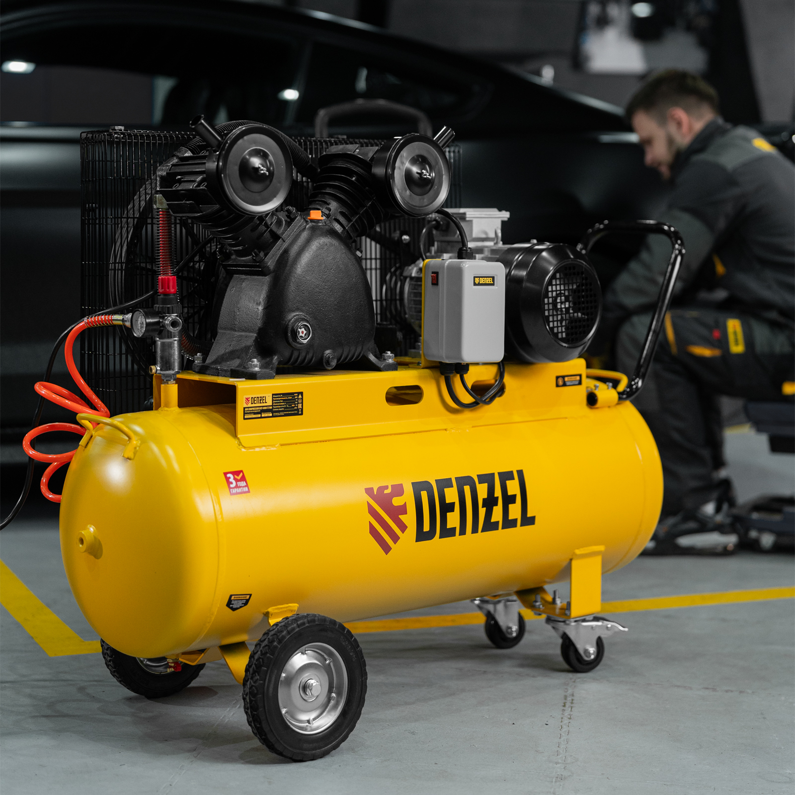 Поршневой компрессор DENZEL BCV 4000-T/100