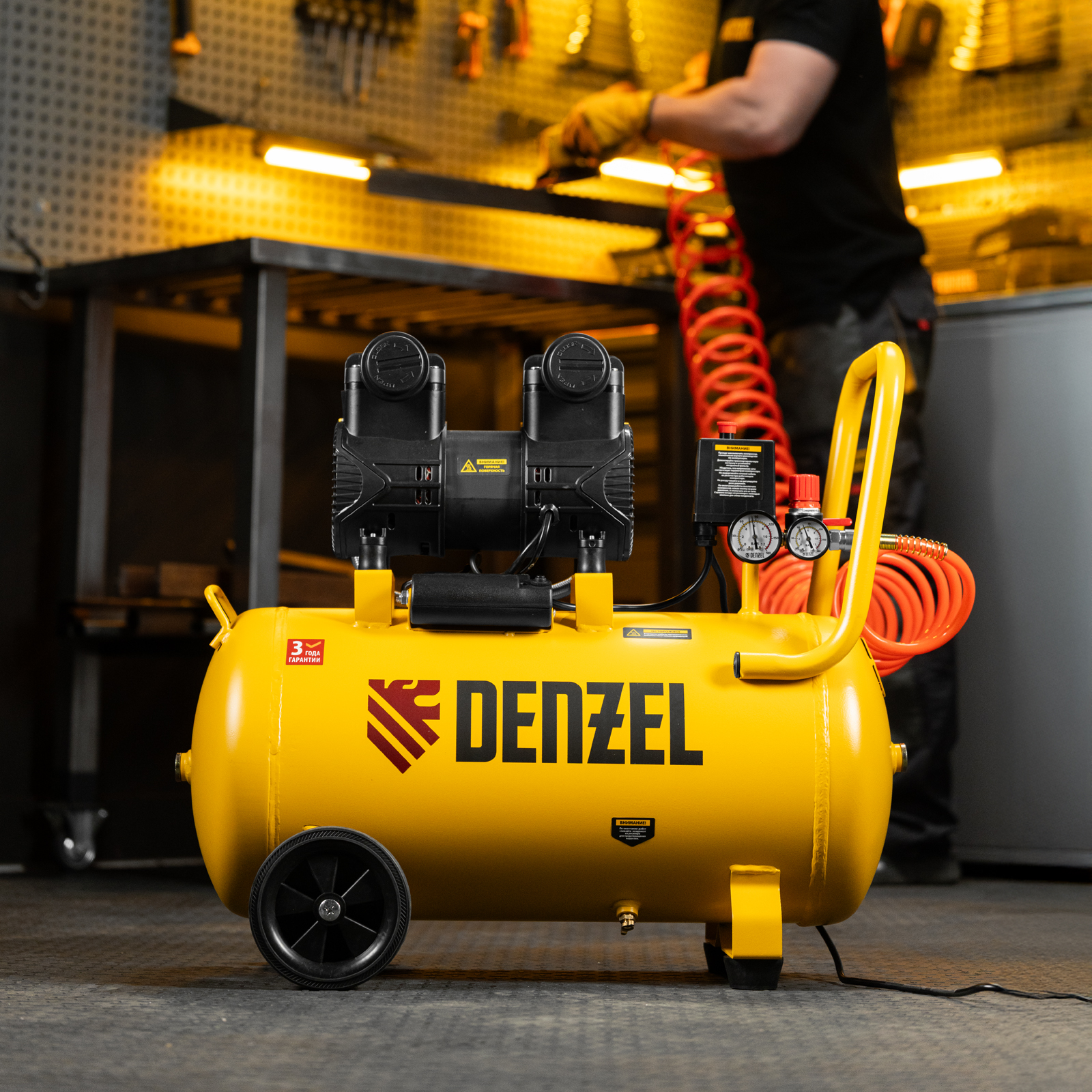 Поршневой компрессор DENZEL DLP-1500/50