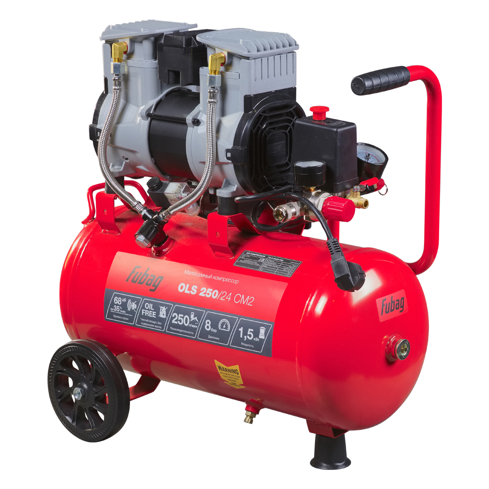 Поршневой компрессор Fubag OLS 250/24 CM2 + Пневмопистолет для накачки в ПОДАРОК