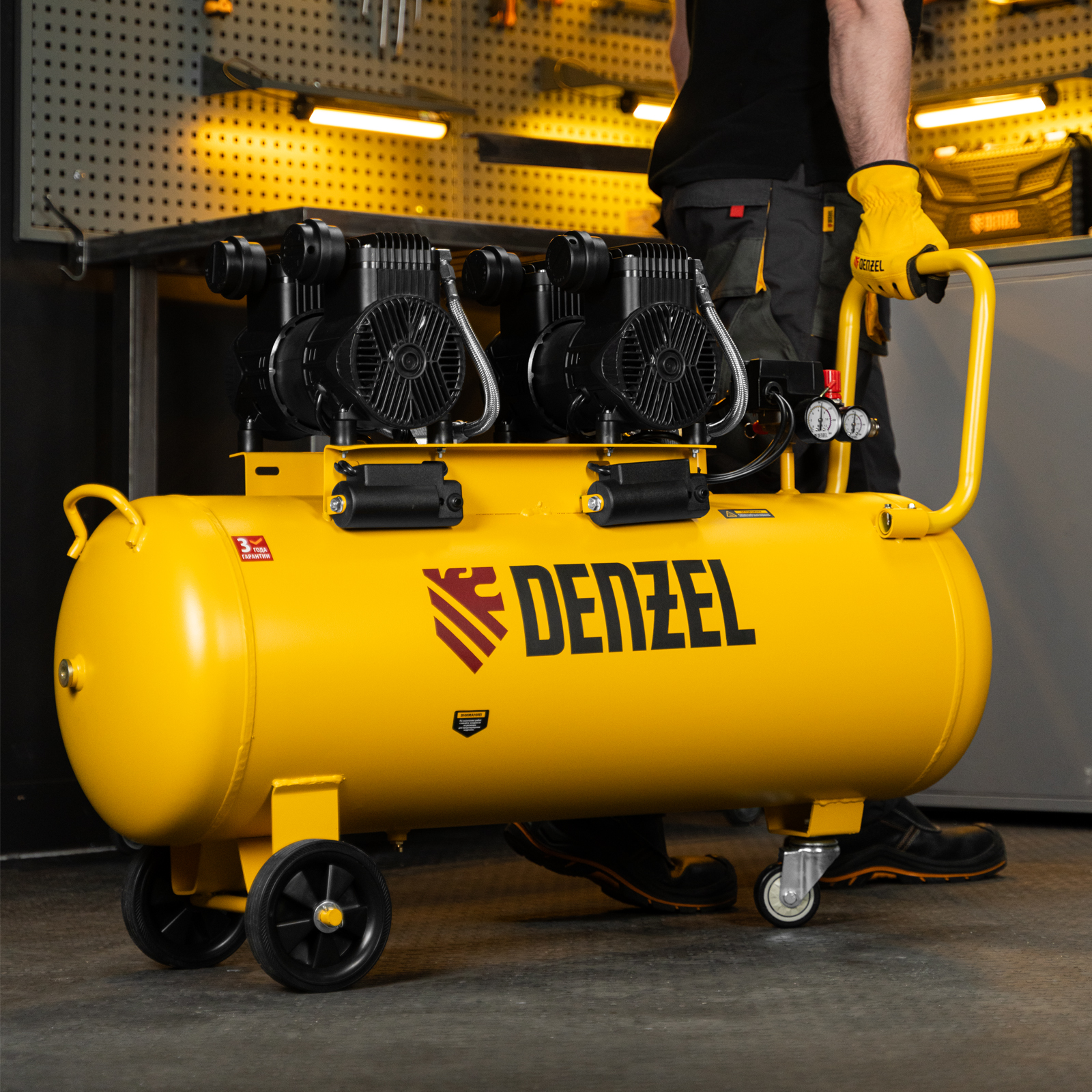 Поршневой компрессор DENZEL DLP-3000/100