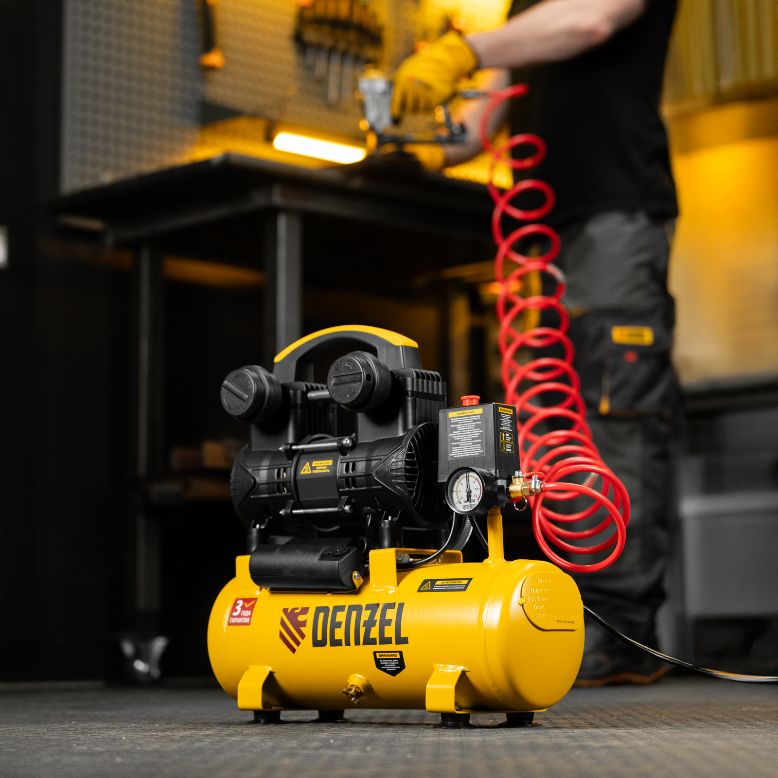 Поршневой компрессор DENZEL DLP-950/10