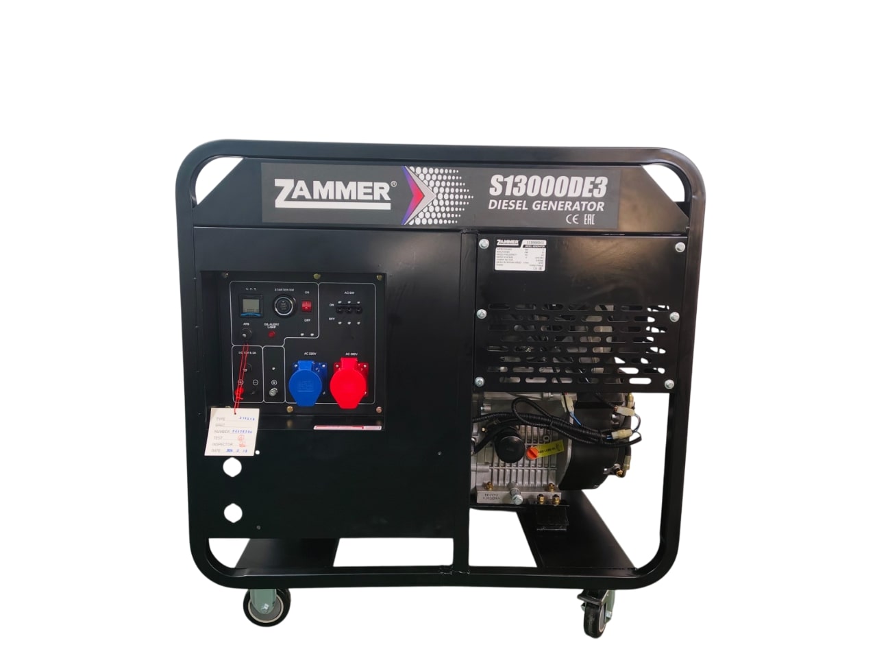 Генератор Zammer S13000DE3 - 11кВт фото Генератор Zammer S13000DE3 - 11кВт